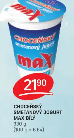 Flop CHOCEŇSKÝ SMETANOVÝ JOGURT MAX BÍLÝ nabídka