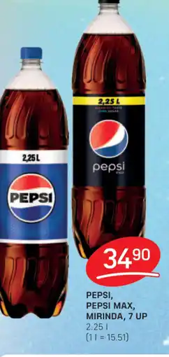 Flop PEPSI, PEPSI MAX, MIRINDA, 7 UP 2.25L nabídka