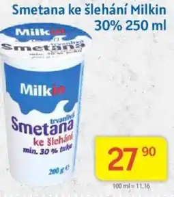 Kubík potraviny Smetana ke šlehání Milkin 30% 250 ml nabídka