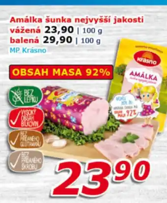 ESO MARKET Amálka šunka nejvyšší jakosti nabídka