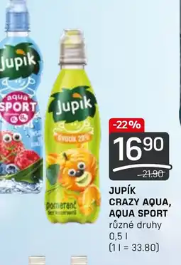 JUPÍK CRAZY AQUA, AQUA SPORT 0.5L