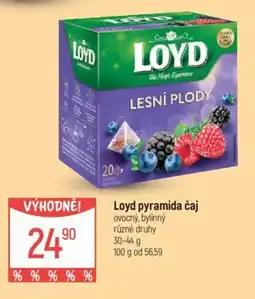 Globus Loyd pyramida čaj nabídka