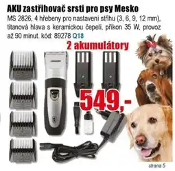 EVA AKU zastřihovač srsti pro psy Mesko nabídka