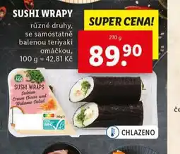 Lidl Sushi wrapy nabídka