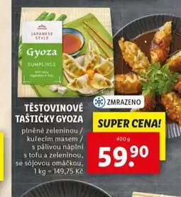 Těstovinové taštičky gyoza