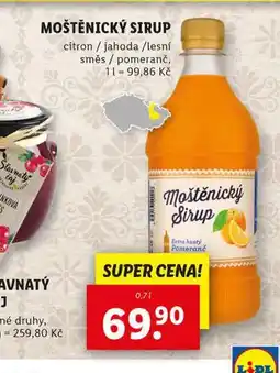 Lidl Moštěnický sirup nabídka