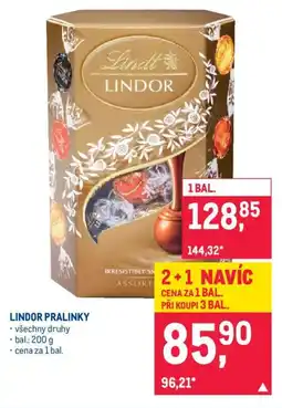 Makro LINDOR PRALINKY nabídka