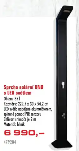 Uni Hobby Sprcha solární UNO s LED světlem nabídka