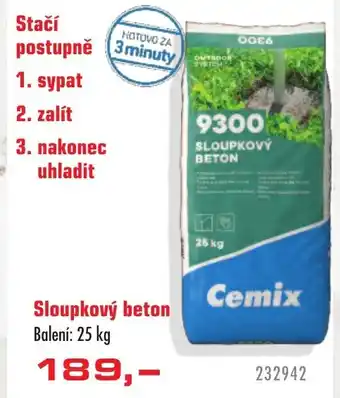 Uni Hobby Sloupkový beton nabídka