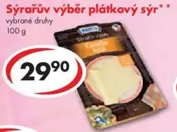 CBA Sýrařův výběr plátkový sýr** nabídka