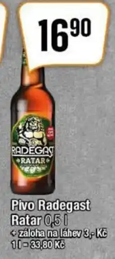 TEMPO Pivo Radegast Ratar 0,5L nabídka