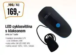 TEMPO LED cyklosvítilna s klaksonem nabídka