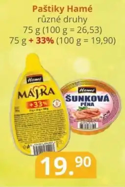 Potraviny CZ Paštiky Hamé nabídka