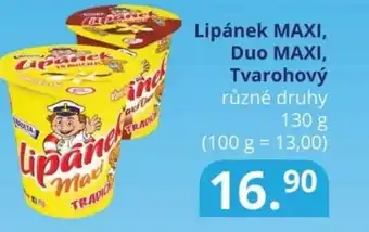 Potraviny CZ Lipánek MAXI, Duo MAXI, Tvarohový nabídka