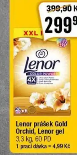 TEMPO Lenor prášek Gold Orchid, Lenor gel nabídka