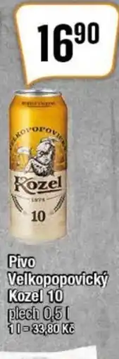 TEMPO Pivo Velkopopovický Kozel 10 nabídka