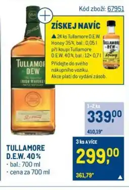 Makro TULLAMORE D.E.W. 40% nabídka