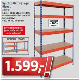 Bauhaus Vysokozátěžový regál Rivet L nabídka