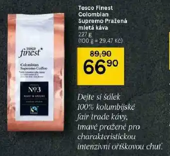 Tesco Pražená mletá káva nabídka