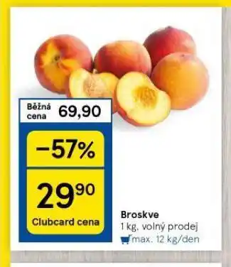 Tesco Broskve nabídka