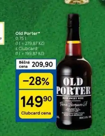 Tesco Old porter nabídka