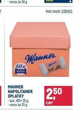 Makro Manner napolitaner oplatky nabídka
