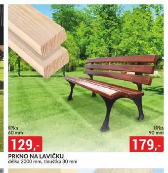 Baumax Prkno na lavičku nabídka