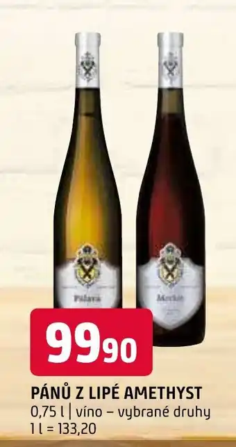 Terno PÁNŮ Z LIPÉ AMETHYST 0.75 L. nabídka