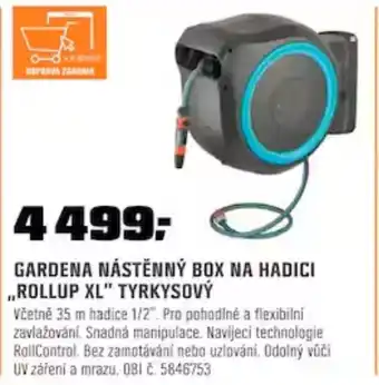 OBI GARDENA NÁSTĚNNÝ BOX NA HADICI ROLLUP XL" TYRKYSOVÝ nabídka