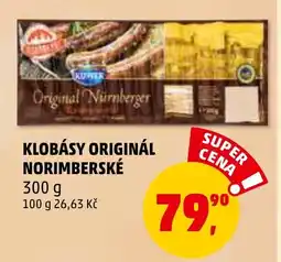 Penny Market KLOBÁSY ORIGINÁL NORIMBERSKÉ nabídka