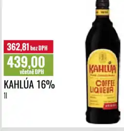 Ratio KAHLÚA 16% 1L nabídka