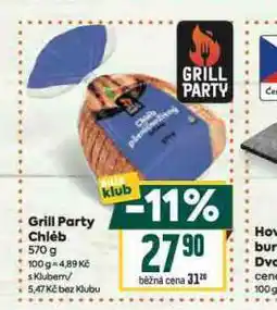 Billa Grill party chléb nabídka
