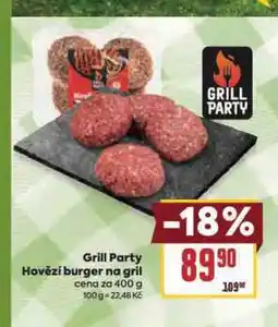 Billa Grill party hovězí burger na gril nabídka