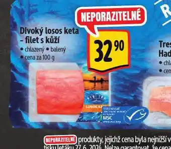 Albert Divoký losos keta - filet s kůží nabídka