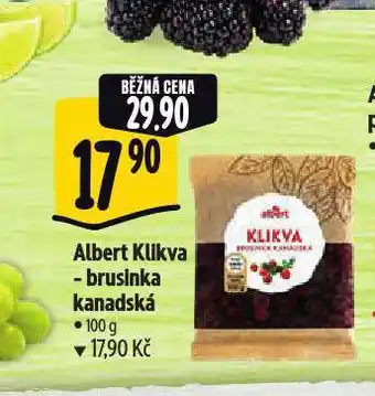 Albert Klikva - brusinka kanadská nabídka