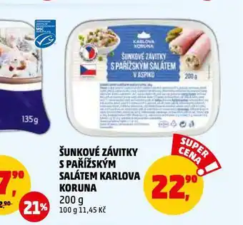 Penny Market Šunkové závitky s pařížským salátem nabídka