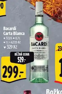 Albert Bacardí carta blanca nabídka