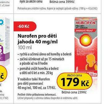Dr. Max Nurofen pro děti nabídka