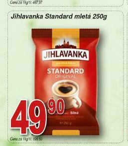 Lidl Jihlavanka standard mletá káva nabídka