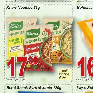 Lidl Knorr noodles nabídka