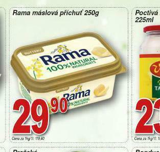 Lidl Rama máslová příchuť nabídka