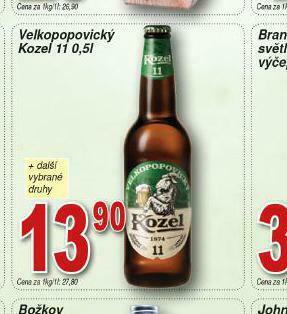 Lidl Pivo velkopopovický kozel 11 nabídka