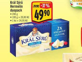 Jip Král sýrů hermelín duopack nabídka
