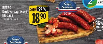 Retro dědova papriková klobása