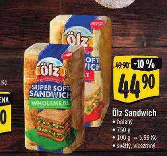 Jip Ölz sandwich nabídka