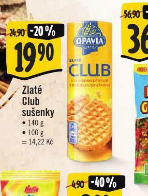 Jip Zlaté club sušenky nabídka