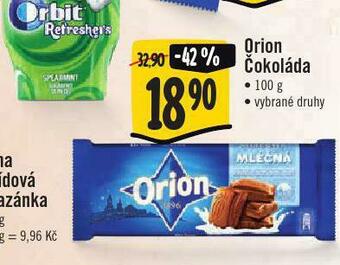 Jip Orion čokoláda nabídka