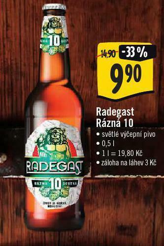 Jip Pivo radegast rázná 10 nabídka