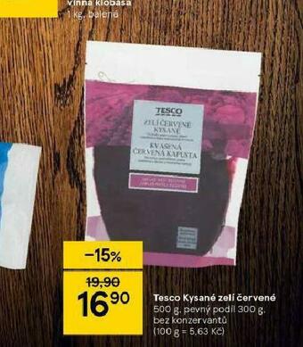 Tesco Kysané zelí červené nabídka