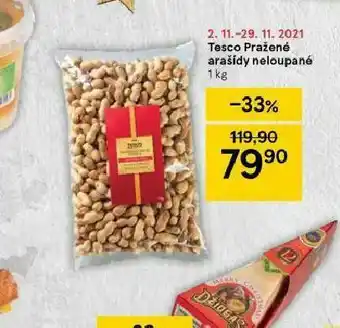 Tesco Pražené arašídy neloupané nabídka